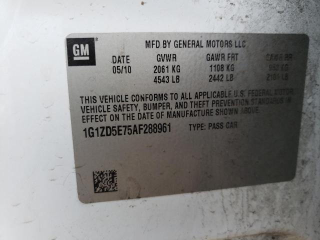 Photo 10 from auction – 2010 CHEVROLET MALIBU 2LT with VIN 1G1ZD5E75AF288961