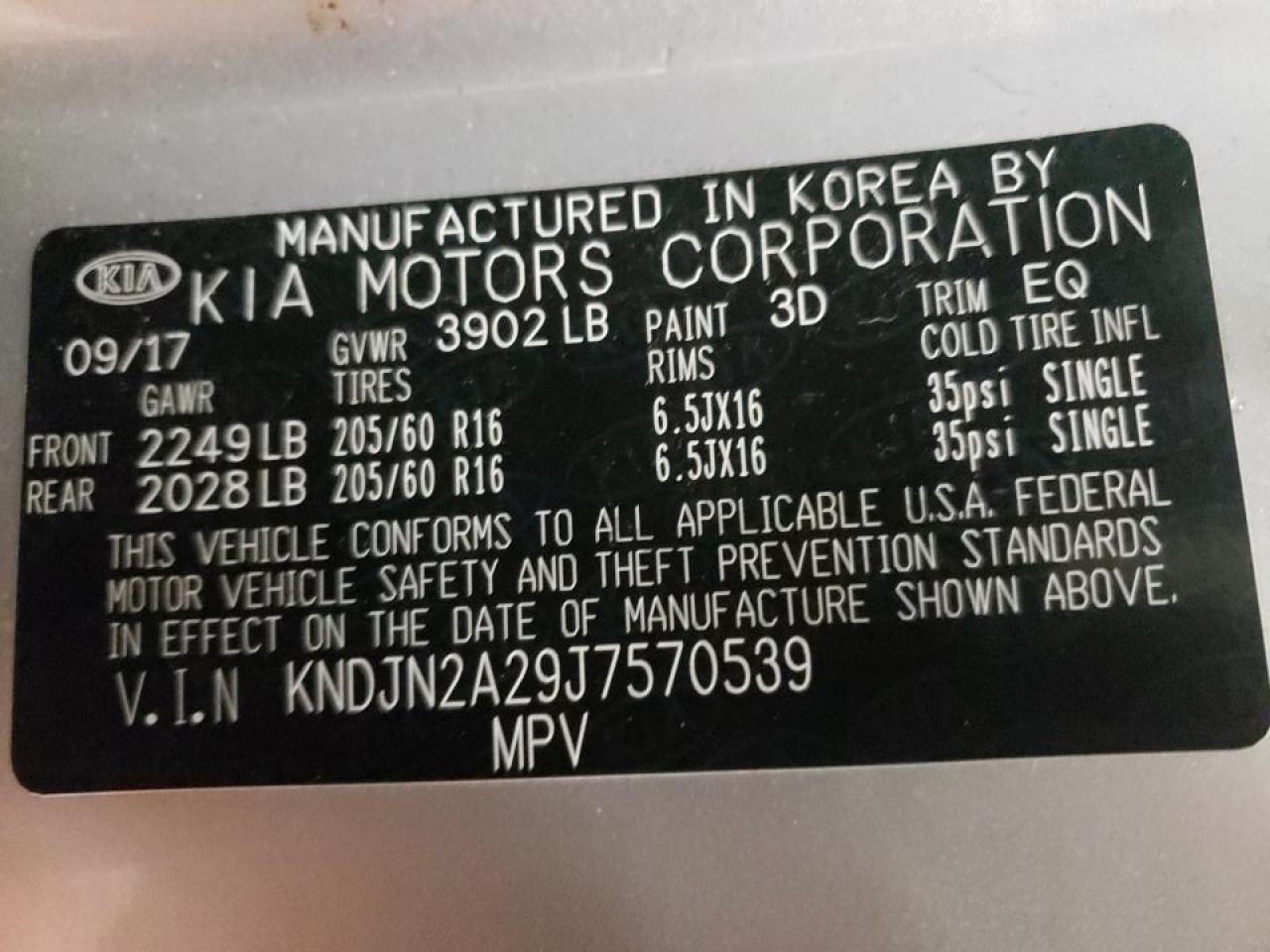 Photo 10 from auction – 2018 KIA SOUL with VIN KNDJN2A29J7570539