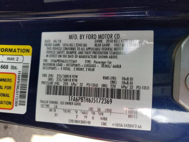 Photo 10 from auction – 2018 FORD MUSTANG with VIN 1FA6P8TH6J5172369
