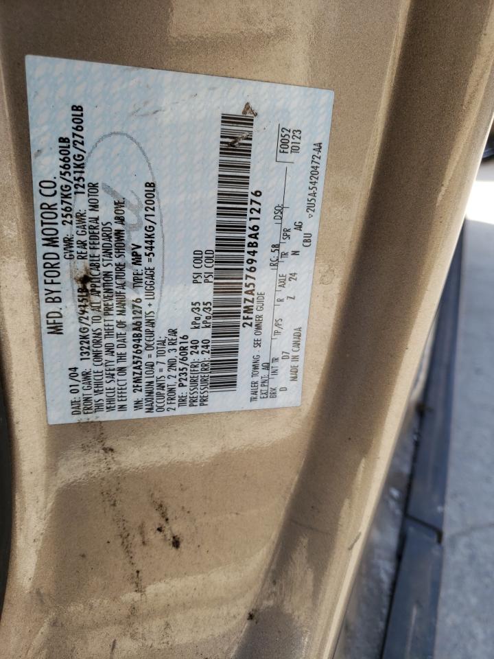 Photo 10 from auction – 2004 FORD FREESTAR S with VIN 2FMZA57694BA61276