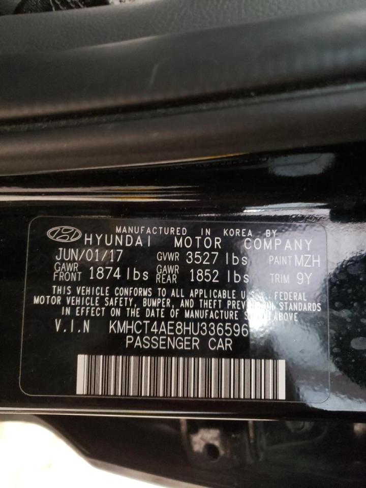 Photo 10 from auction – 2017 HYUNDAI ACCENT SE with VIN KMHCT4AE8HU336596