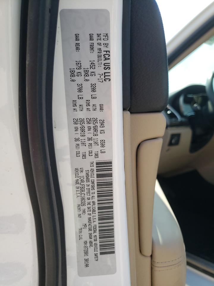 Photo 10 from auction – 2018 JEEP GRAND CHER with VIN 1C4RJFBG8JC106326
