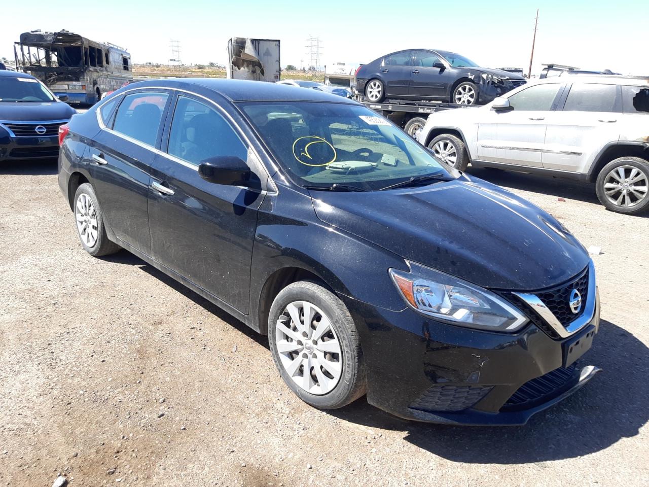 NISSAN SENTRA S 2018 with VIN 3N1AB7AP2JY241300 - Photo from auction