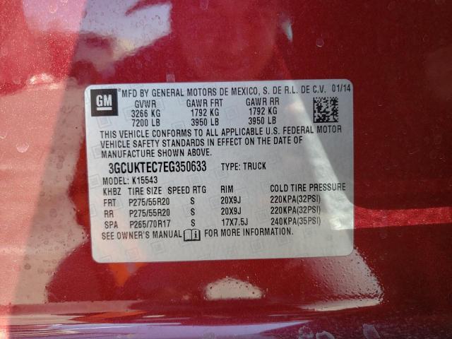 Photo 10 from auction – 2014 CHEVROLET SILVERADO with VIN 3GCUKTEC7EG350633