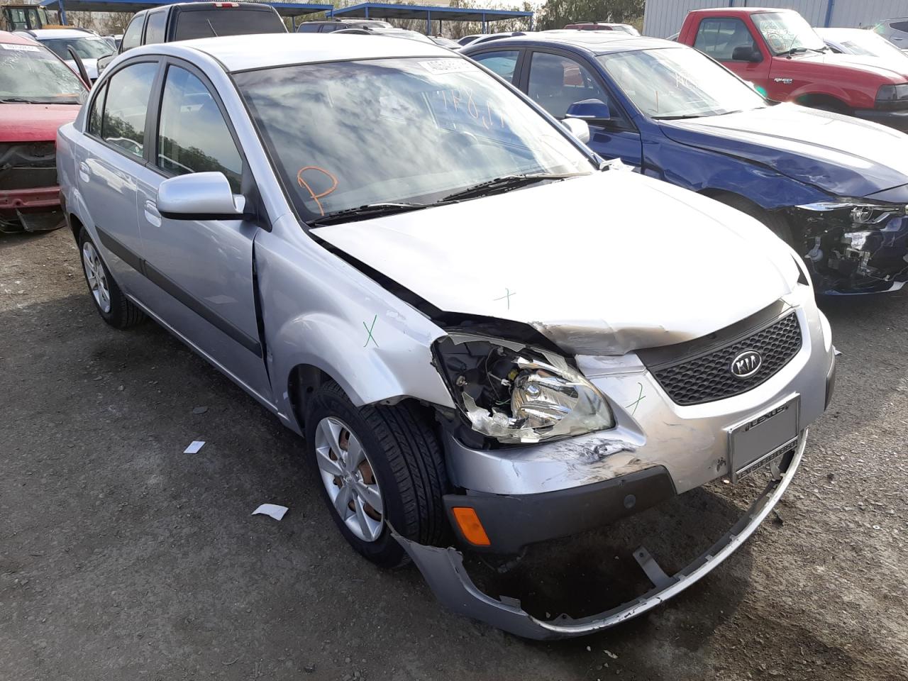 KIA RIO BASE 2008 with VIN KNADE123386373376 - Photo from auction