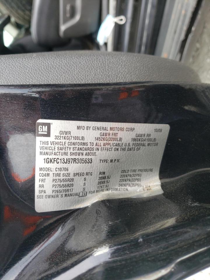 Photo 10 from auction – 2007 GMC YUKON with VIN 1GKFC13J97R305633