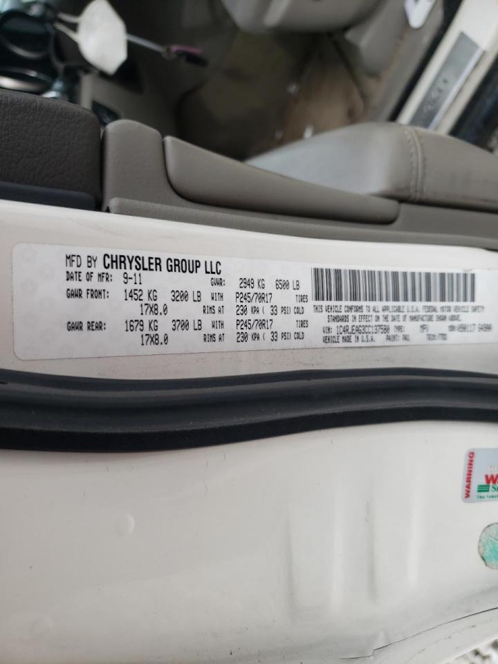 Photo 10 from auction – 2012 JEEP GRAND CHER with VIN 1C4RJEAG3CC137580
