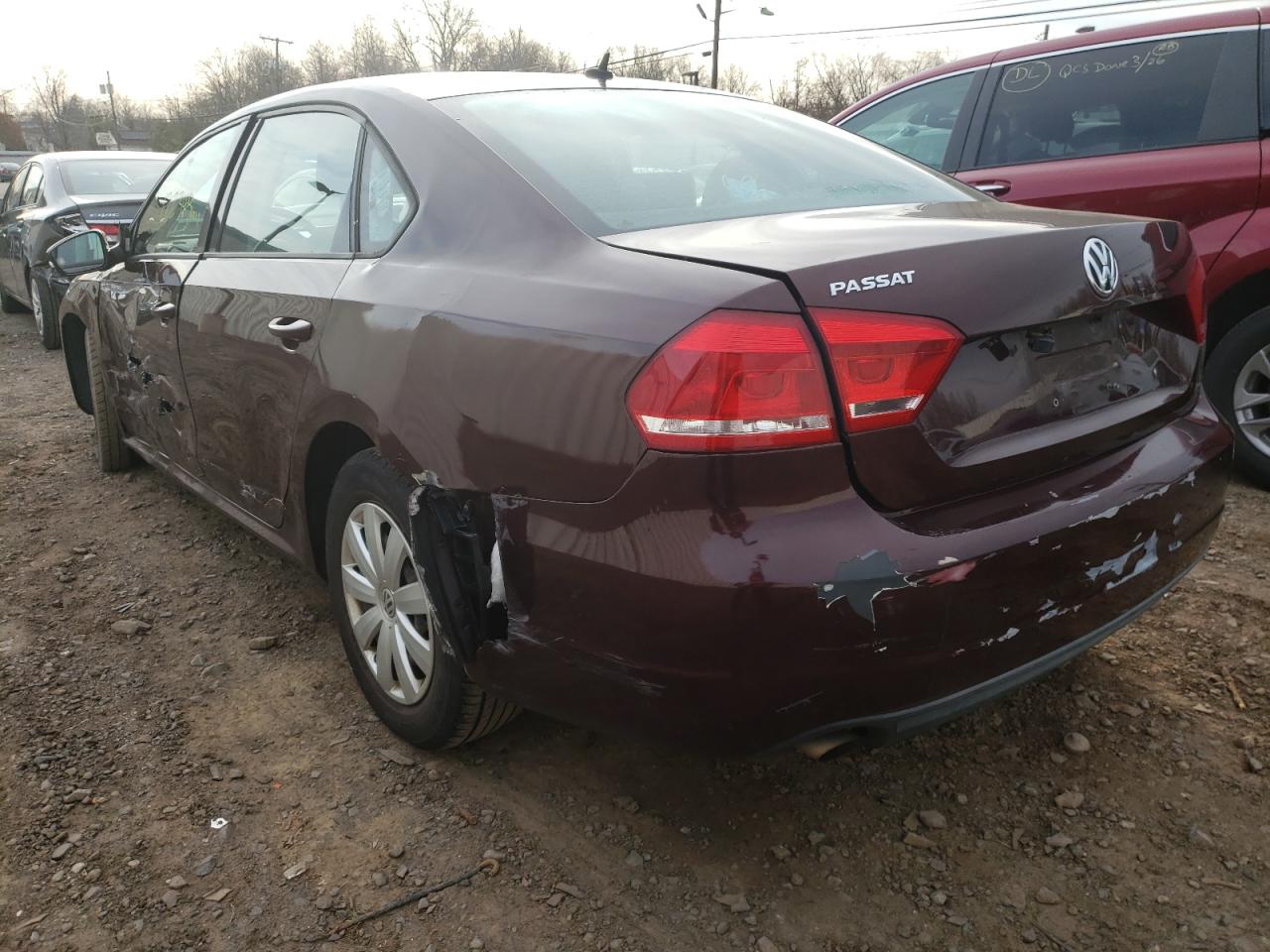 Photo 3 from auction – 2013 VOLKSWAGEN PASSAT S with VIN 1VWAP7A39DC046655