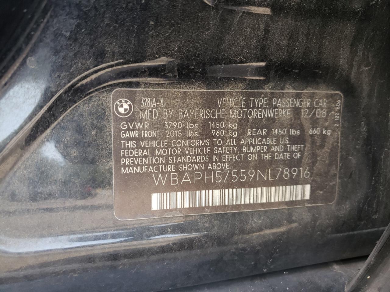 Photo 10 from auction – 2009 BMW 328 I SULE with VIN WBAPH57559NL78916