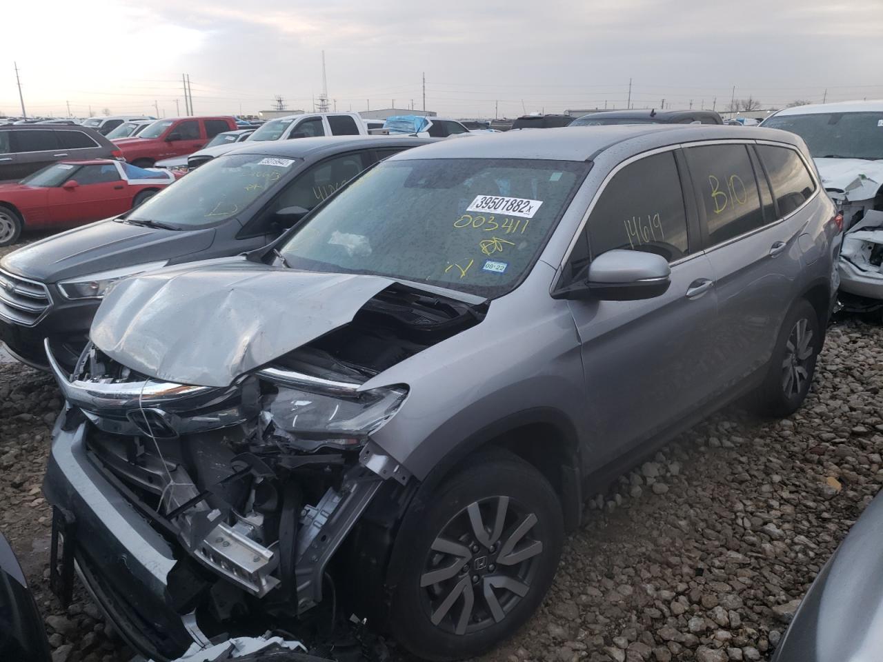 Photo 2 from auction – 2021 HONDA PILOT EX with VIN 5FNYF5H36MB003411