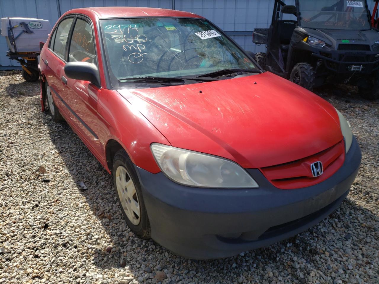 HONDA CIVIC 2005 with VIN 1HGES16345L021027 - Photo from auction