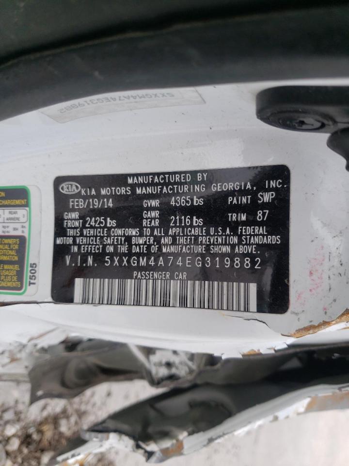 Photo 10 from auction – 2014 KIA OPTIMA LX with VIN 5XXGM4A74EG319882