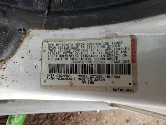 Photo 10 from auction – 2003 TOYOTA CELICA GT with VIN JTDDR32T530153526
