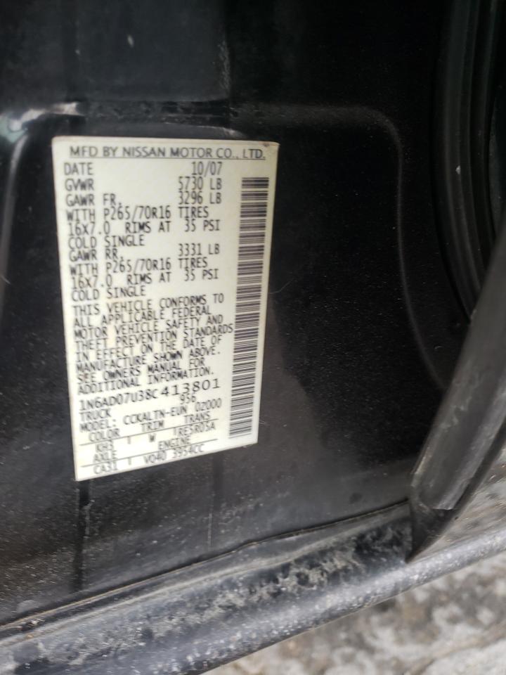 Photo 10 from auction – 2008 NISSAN FRONTIER C with VIN 1N6AD07U38C413801