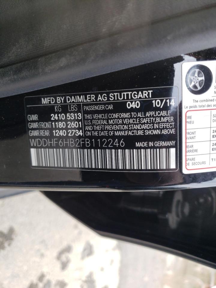 Photo 10 from auction – 2015 MERCEDES-BENZ E 400 4MAT with VIN WDDHF6HB2FB112246