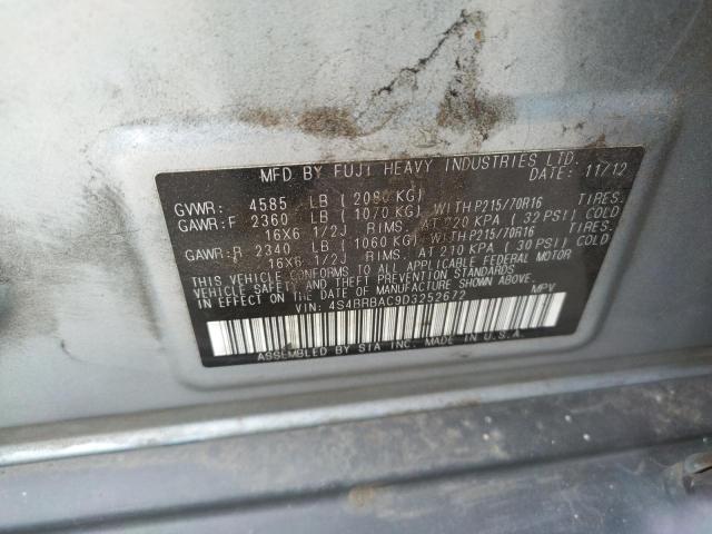 SUBARU OUTBACK 2. 2013 with VIN 4S4BRBAC9D3252672 - Photo from auction