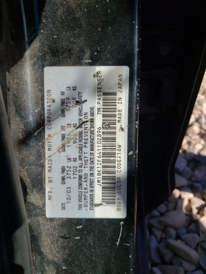 Photo 10 from auction – 2004 MAZDA 3 I with VIN JM1BK12F641102896