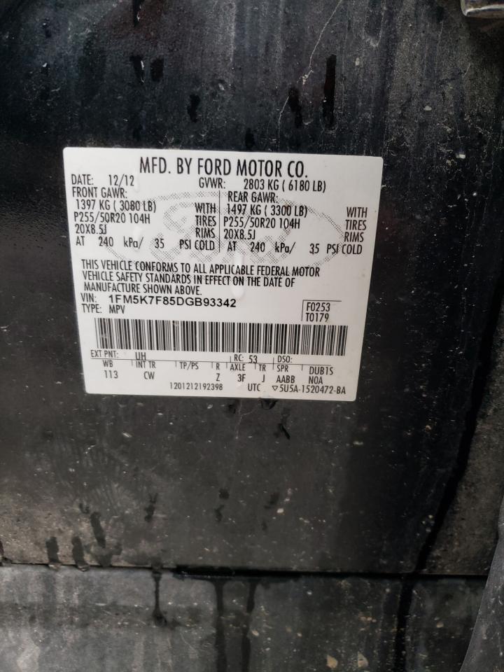 Photo 10 from auction – 2013 FORD EXPLORER L with VIN 1FM5K7F85DGB93342