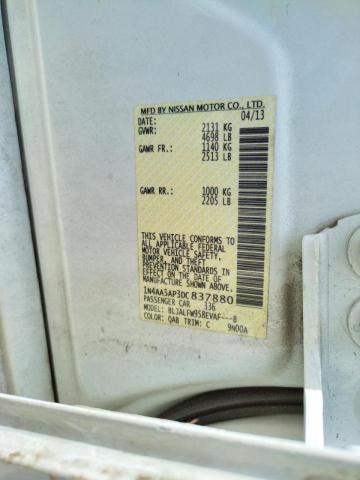 Photo 10 from auction – 2013 NISSAN MAXIMA S with VIN 1N4AA5AP3DC837880