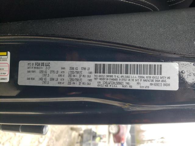 Photo 10 from auction – 2017 JEEP WRANGLER with VIN 1C4BJWFG3HL589021