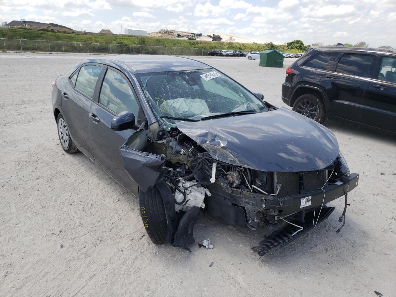 TOYOTA COROLLA L 2019 with VIN 2T1BURHE1KC166134 - Photo from auction