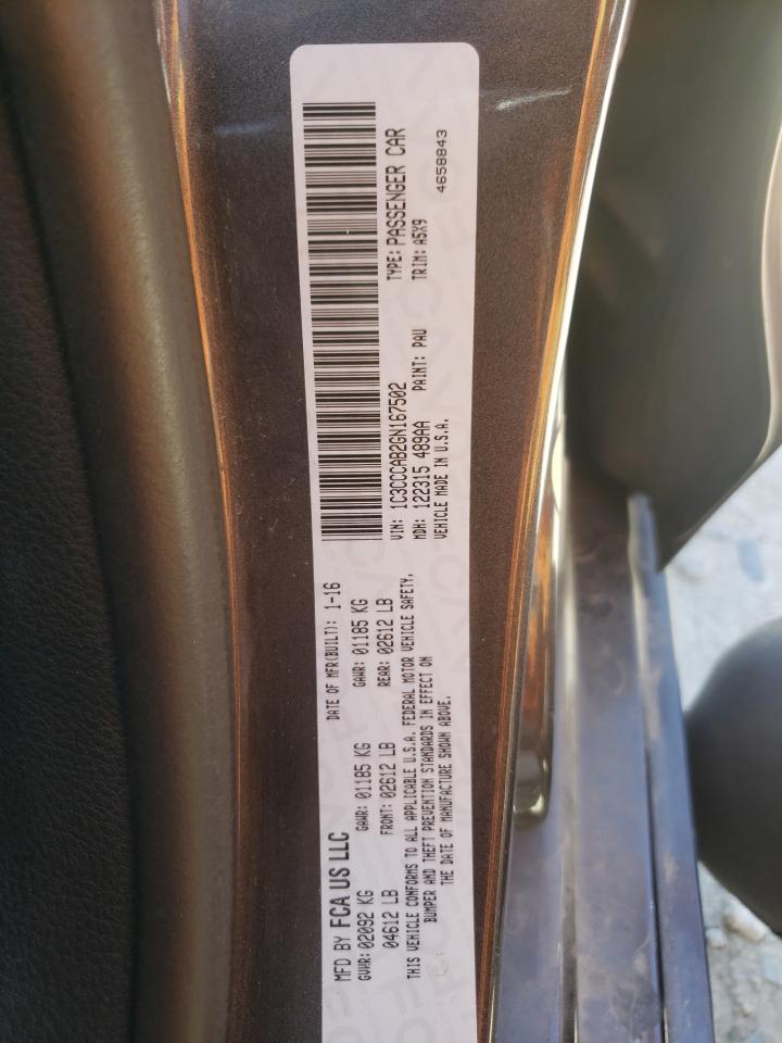 Photo 10 from auction – 2016 CHRYSLER 200 LIMITE with VIN 1C3CCCAB2GN167502