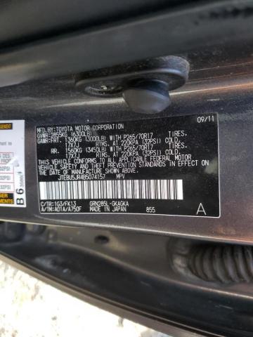 Photo 10 from auction – 2011 TOYOTA 4RUNNER SR with VIN JTEBU5JR4B5074157