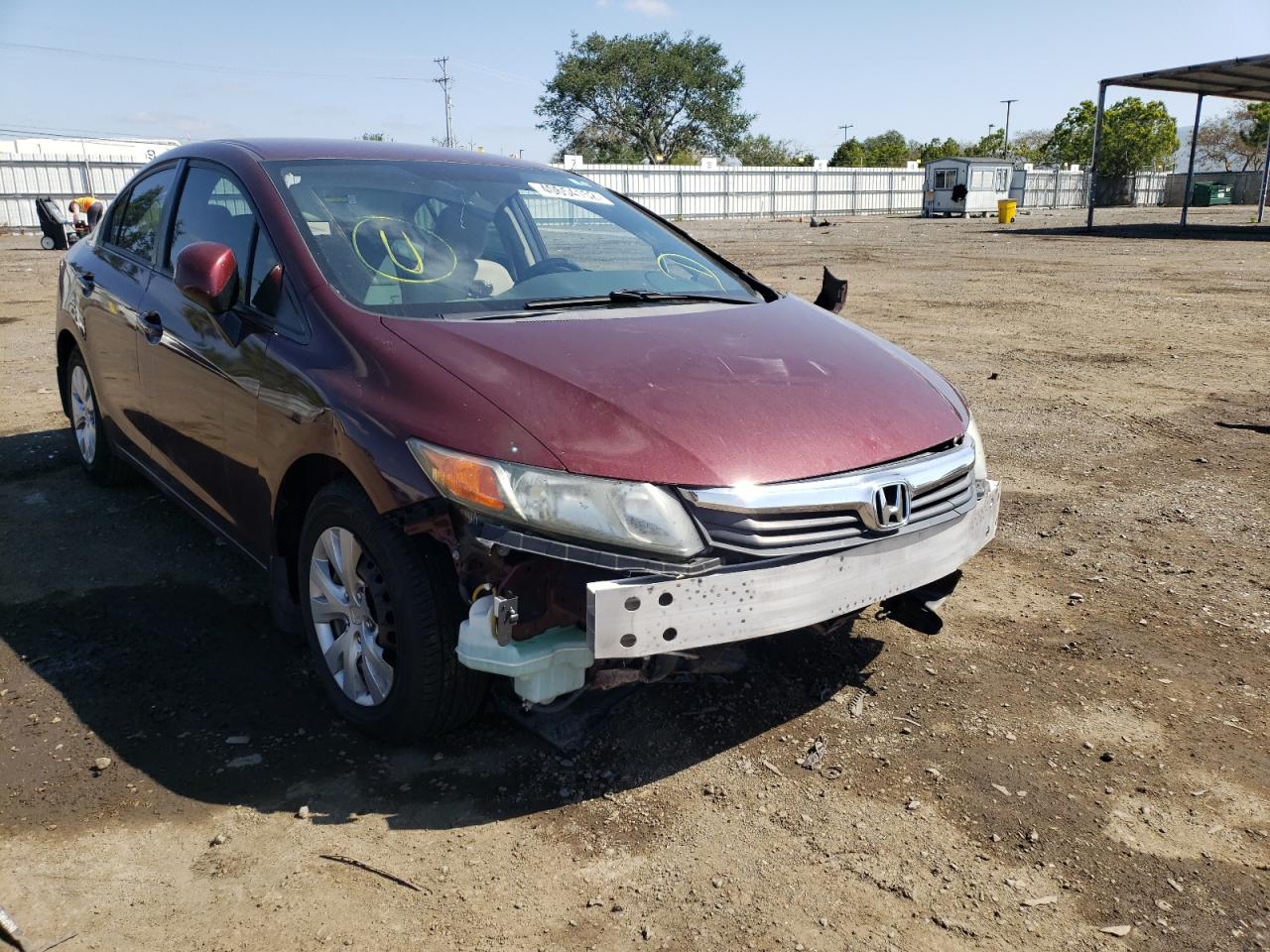 Photo 1 from auction – 2012 HONDA CIVIC LX with VIN 2HGFB2F58CH584278