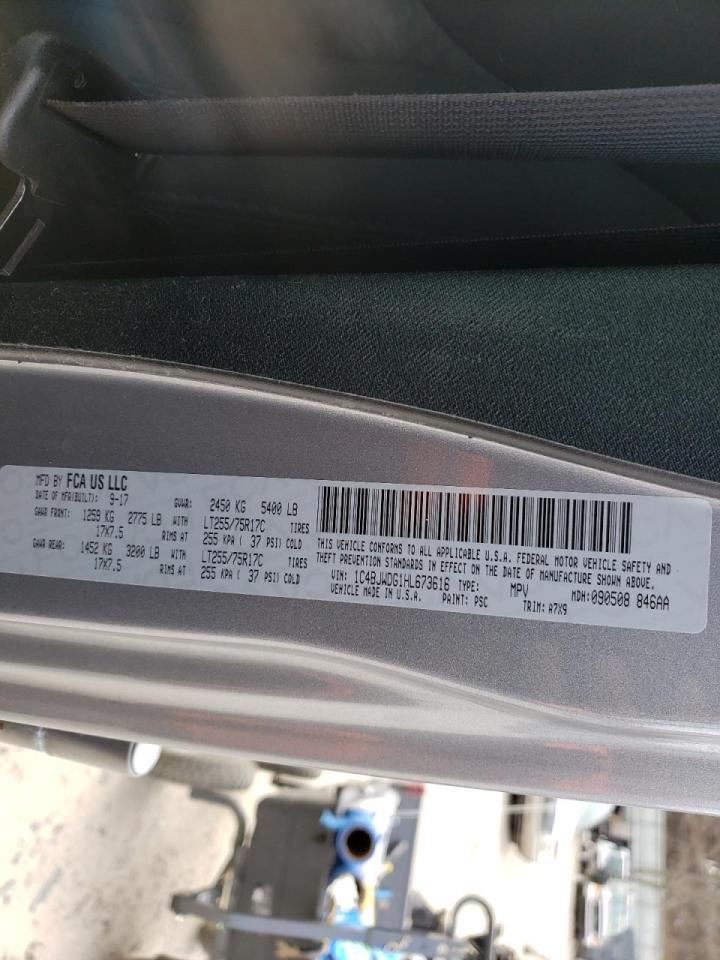 Photo 10 from auction – 2017 JEEP WRANGLER U with VIN 1C4BJWDG1HL673616