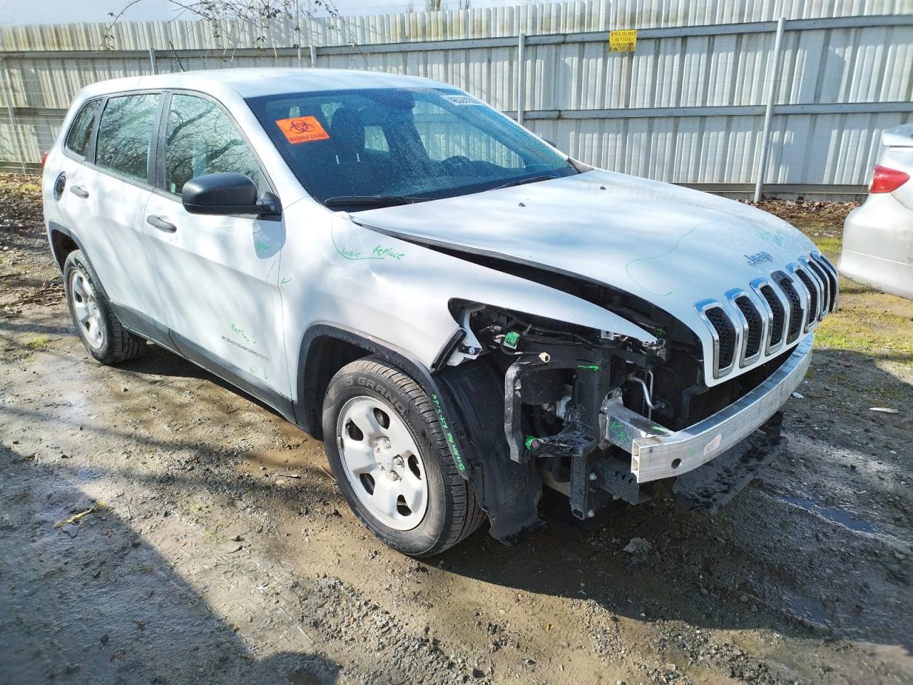 JEEP CHEROKEE S 2016 with VIN 1C4PJLAB5GW273472 - Photo from auction
