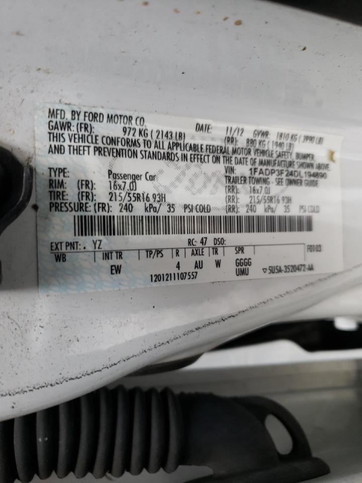 Photo 10 from auction – 2013 FORD FOCUS SE with VIN 1FADP3F24DL194890