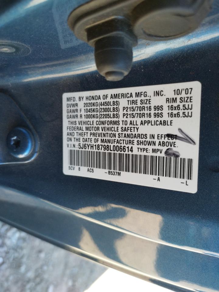 Photo 10 from auction – 2008 HONDA ELEMENT EX with VIN 5J6YH18798L006614