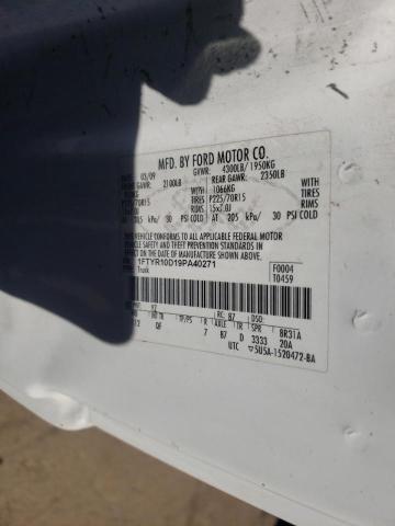 Photo 10 from auction – 2009 FORD RANGER with VIN 1FTYR10D19PA40271