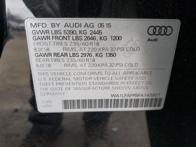 Photo 10 from auction – 2015 AUDI Q5 PREMIUM with VIN WA1LFAFP8FA143927