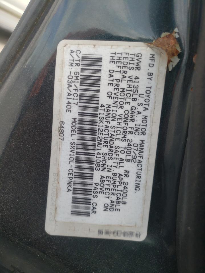 Photo 10 from auction – 1992 TOYOTA CAMRY LE with VIN 4T1SK12E2NU141083