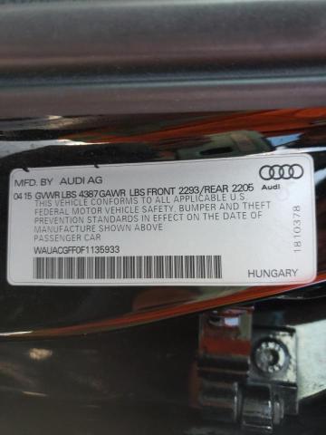 Photo 10 from auction – 2015 AUDI A3 PREMIUM with VIN WAUACGFF0F1135933