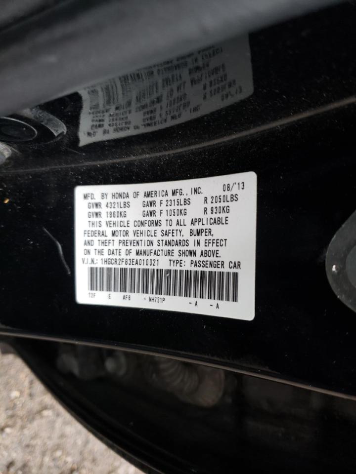 Photo 10 from auction – 2014 HONDA ACCORD EXL with VIN 1HGCR2F83EA010021