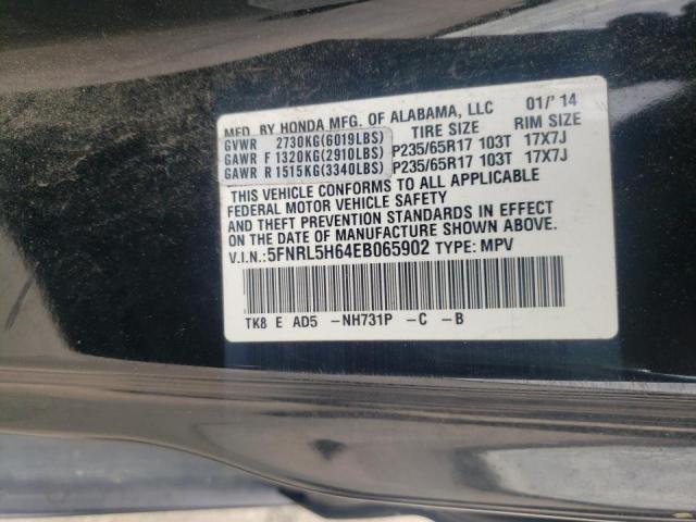 Photo 10 from auction – 2014 HONDA ODYSSEY EX with VIN 5FNRL5H64EB065902