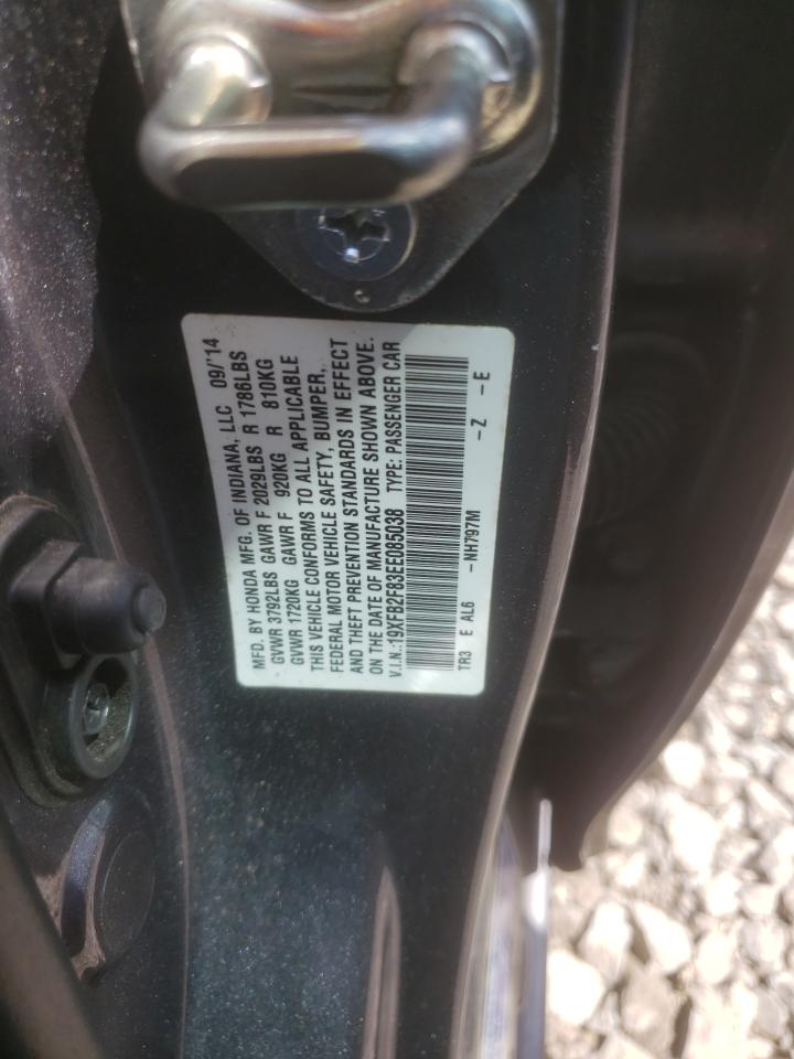 Photo 10 from auction – 2014 HONDA CIVIC EX with VIN 19XFB2F83EE085038