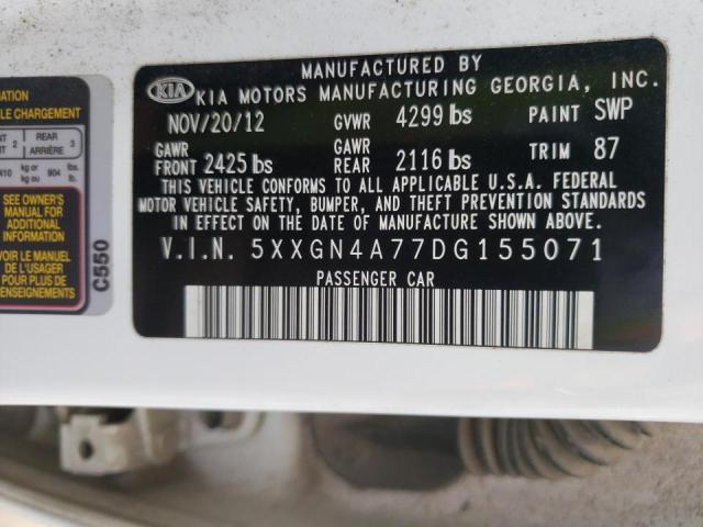 صورة رقم 10 من المزاد - 2013 KIA OPTIMA EX مع VIN 5XXGN4A77DG155071