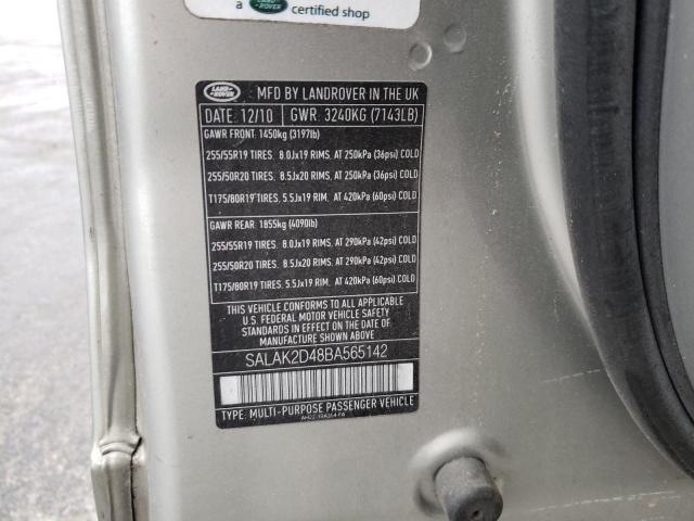 Photo 10 from auction – 2011 LAND ROVER LR4 HSE LU with VIN SALAK2D48BA565142