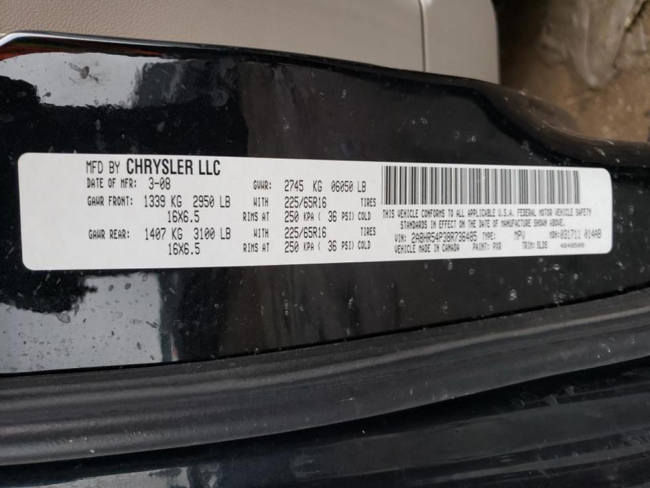Photo 10 from auction – 2008 CHRYSLER TOWN & COU with VIN 2A8HR54P38R736485