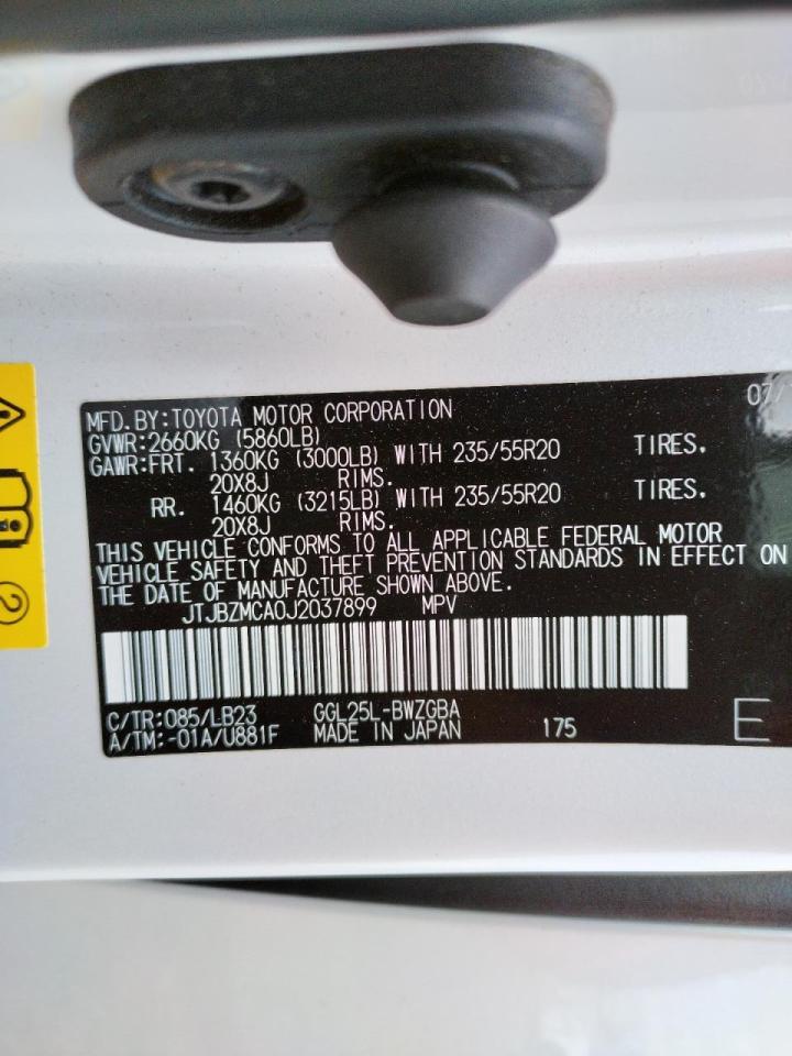 Photo 10 from auction – 2018 LEXUS RX 350 BAS with VIN JTJBZMCA0J2037899