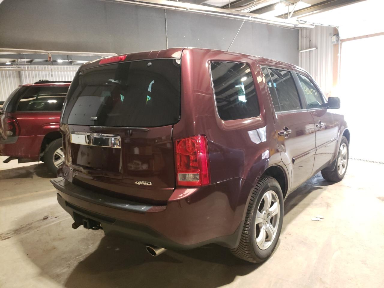 Photo 4 from auction – 2013 HONDA PILOT EXL with VIN 5FNYF4H50DB083316