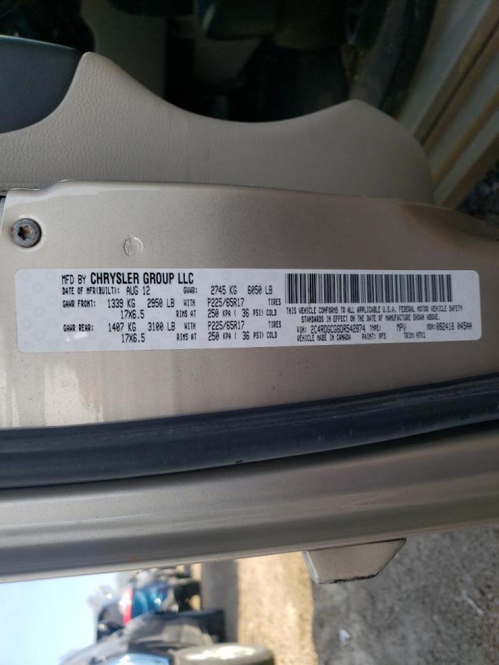 Photo 10 from auction – 2013 DODGE GRAND CARA with VIN 2C4RDGCG6DR542874