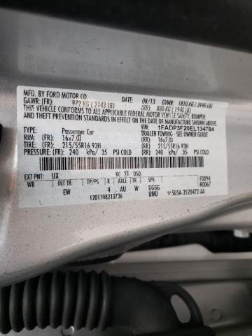 Photo 10 from auction – 2014 FORD FOCUS SE with VIN 1FADP3F20EL134784