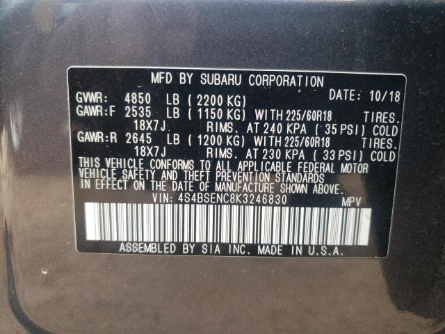 Photo 10 from auction – 2019 SUBARU OUTBACK 3. with VIN 4S4BSENC8K3246830