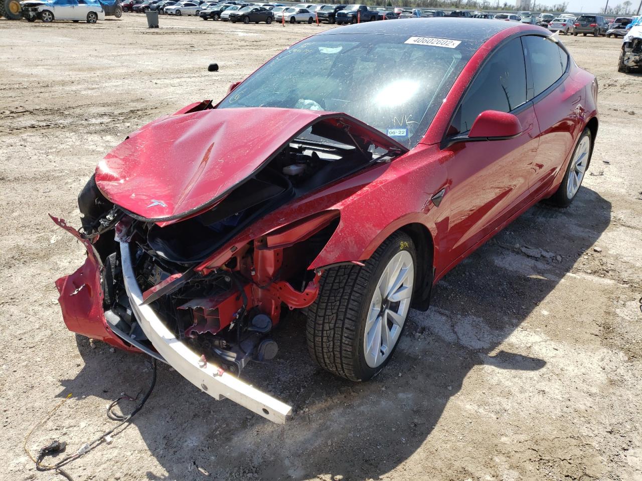 Photo 2 from auction – 2021 TESLA MODEL 3 with VIN 5YJ3E1EB9MF975134