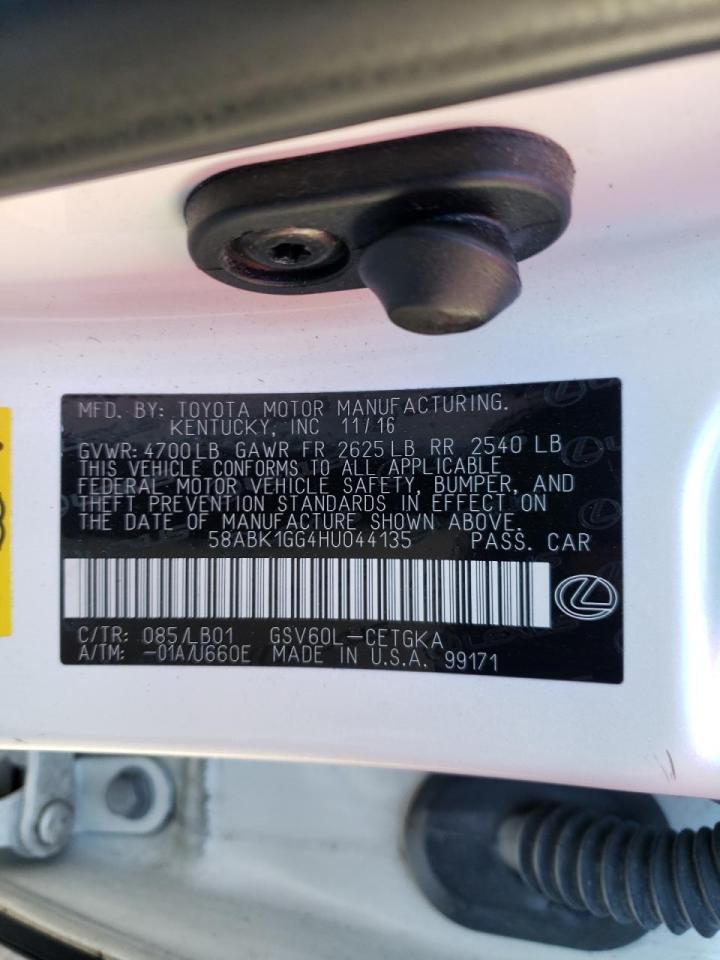 Photo 10 from auction – 2017 LEXUS ES 350 with VIN 58ABK1GG4HU044135