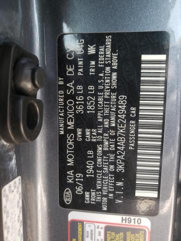 Photo 10 from auction – 2019 KIA RIO S with VIN 3KPA24AB7KE249489